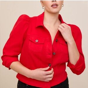 Torrid red trucker denim jacket 5x